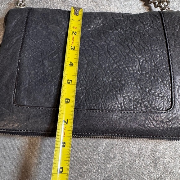 Olivia Harris Charcoal Leather Crossbody Bag - Picture 2 of 11